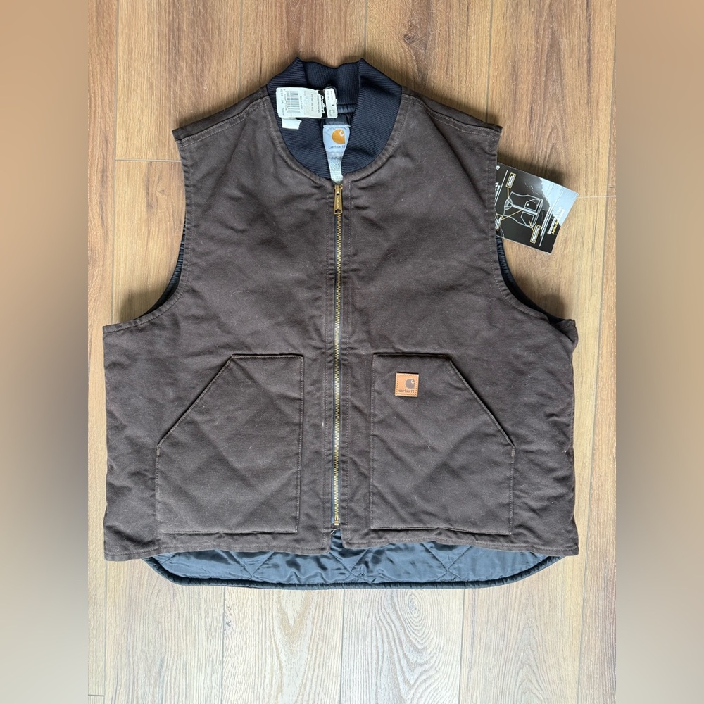 Vintage‎ Carhartt Quilted Artic Vest “Dark Brown” V02 DKB Men’s 2XL